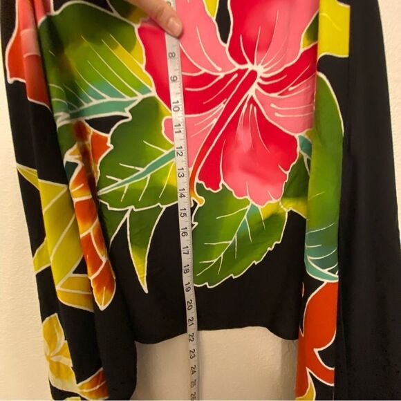 Hawaii island style colorful Hibiscus Tropical Wrap Skirt swimsuit cover up OS - Picture 8 of 8